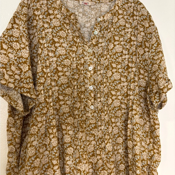Faherty Gemina Dress in Theodora Floral Print Boho Babydoll - Picture 4 of 11